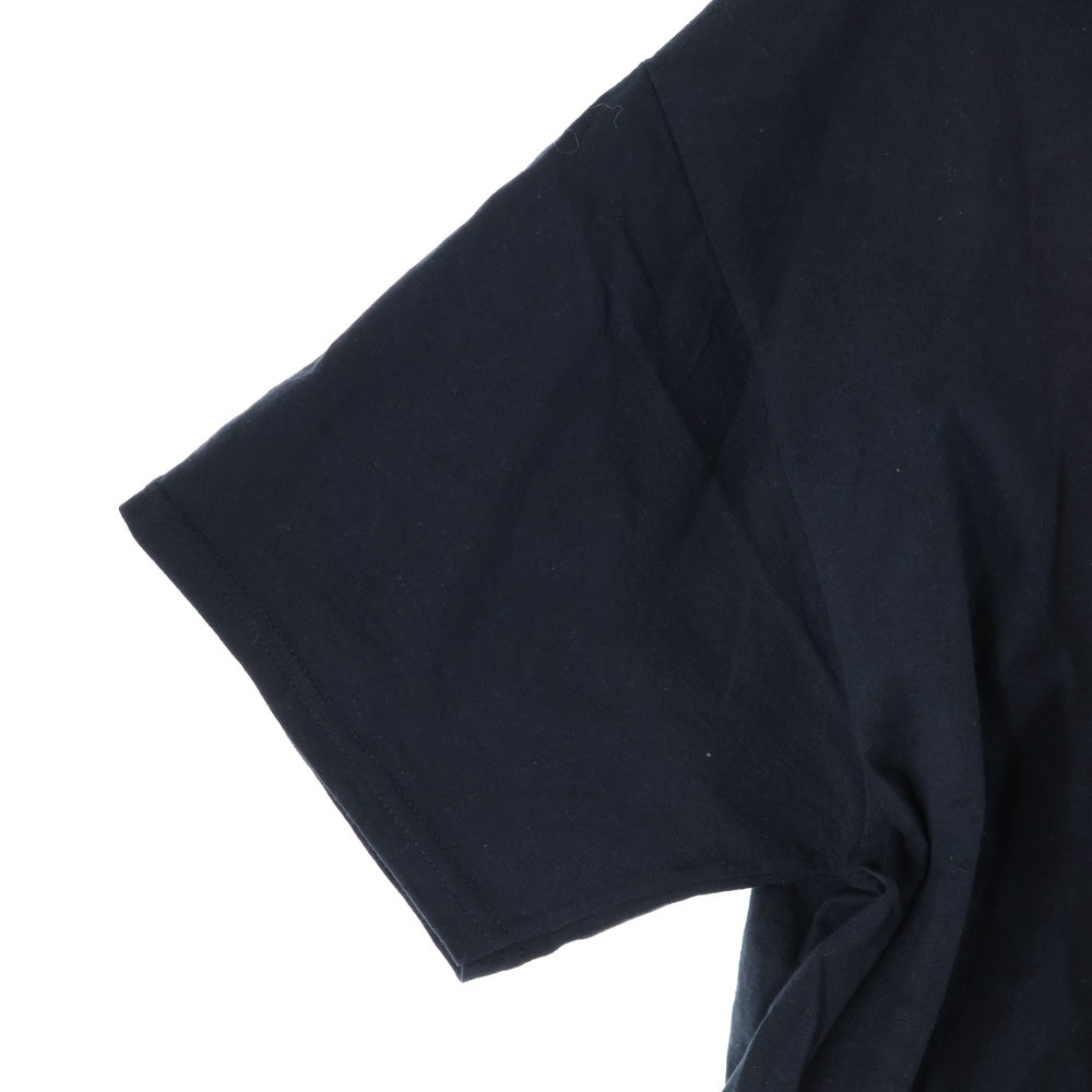 NO BRAND(ノーブランド) NEON LOBSTER CLUB (ネオンロブスタークラブ) ×HAMADARAKA ハマダラカ 両面プリント クルーネック半袖Tシャツ カットソー ブラック