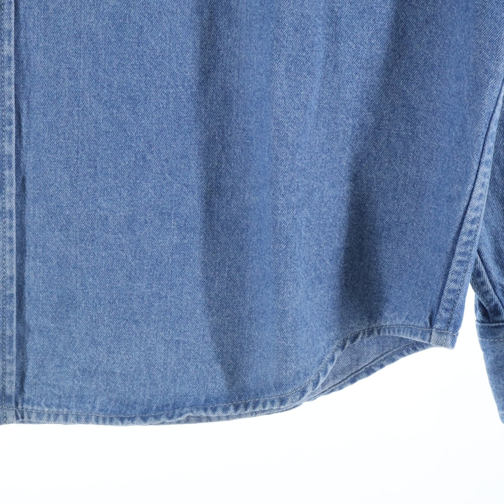 SUPREME(シュプリーム) 21AW Applique Denim Shirt アプリケ バックロゴデザイン 胸ポケット デニム 長袖シャツ インディゴ