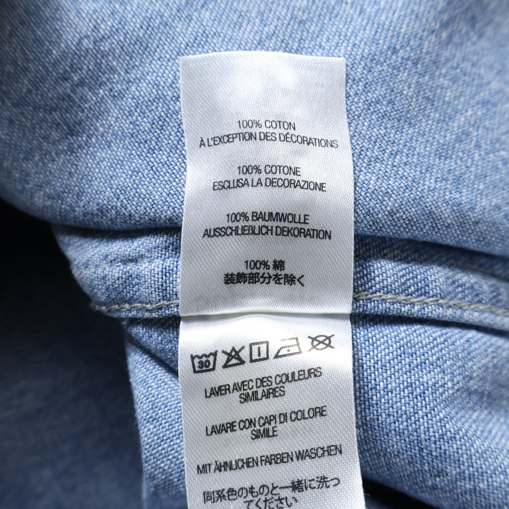 SUPREME(シュプリーム) 21AW Applique Denim Shirt アプリケ バックロゴデザイン 胸ポケット デニム 長袖シャツ インディゴ