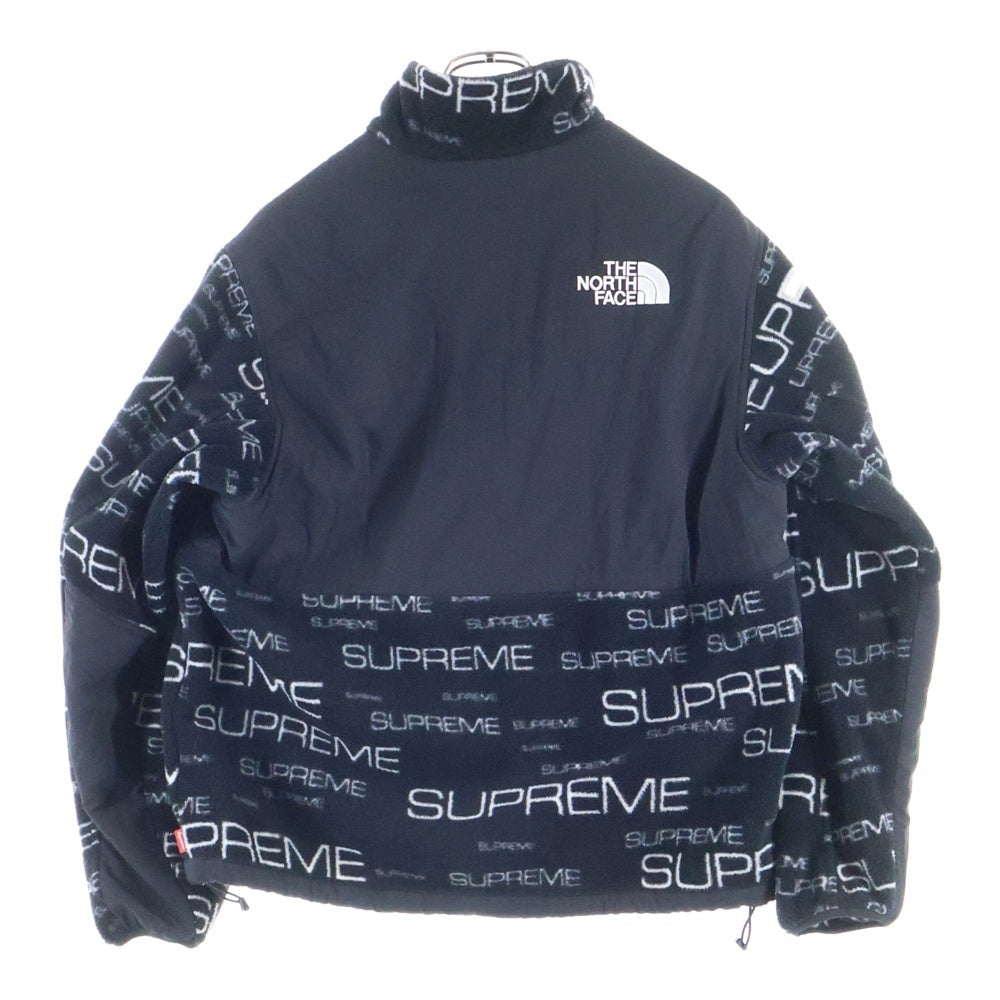 SUPREME(シュプリーム) 21AW×THE NORTH FACE Steep Tech Fleece Jacket スティープ 総柄 ダブルフラップポケット テックフリースジャケット ブラック NA52101I