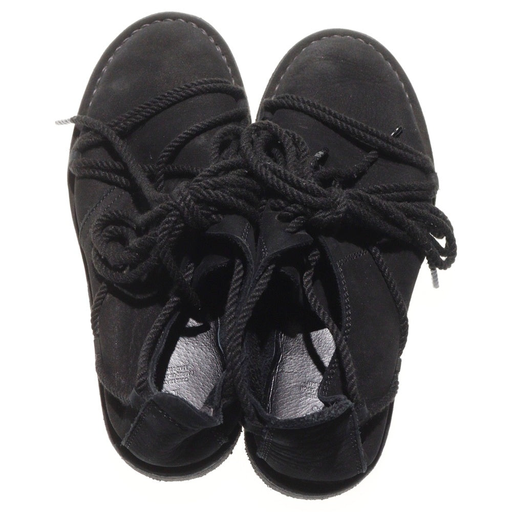 Y's(ワイズ) NUBUCK LEATHER RANDOM ROPE SHOES ヌバックレザー ランダムロープ ローカットシューズ ブラック レディース YP-E04-712