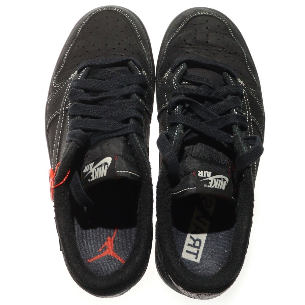 NIKE(ナイキ) ×TRAVIS SCOTT AIR JORDAN 1 LOW BLACK PHANTOM トラヴィススコット エアジョーダン1 ブラックファントム ローカットスニーカー US8.5/26.5cm DM7866-001