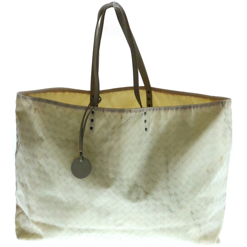 BOTTEGA VENETA(ボッテガヴェネタ) イントレチャート プリント ハンド トートバッグ ホワイト