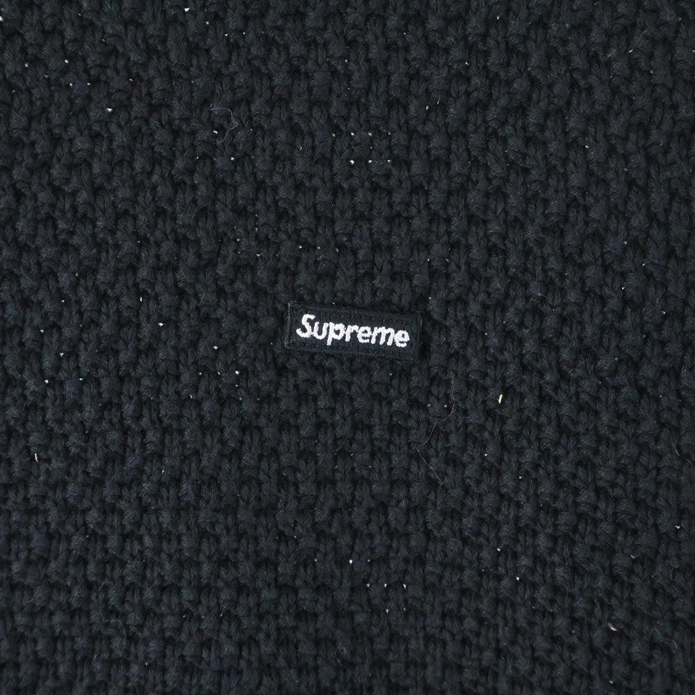 SUPREME(シュプリーム) 20AW Textured Small Box Logo Sweater スモールボックスロゴ 長袖クルーネックニットセーター ブラック