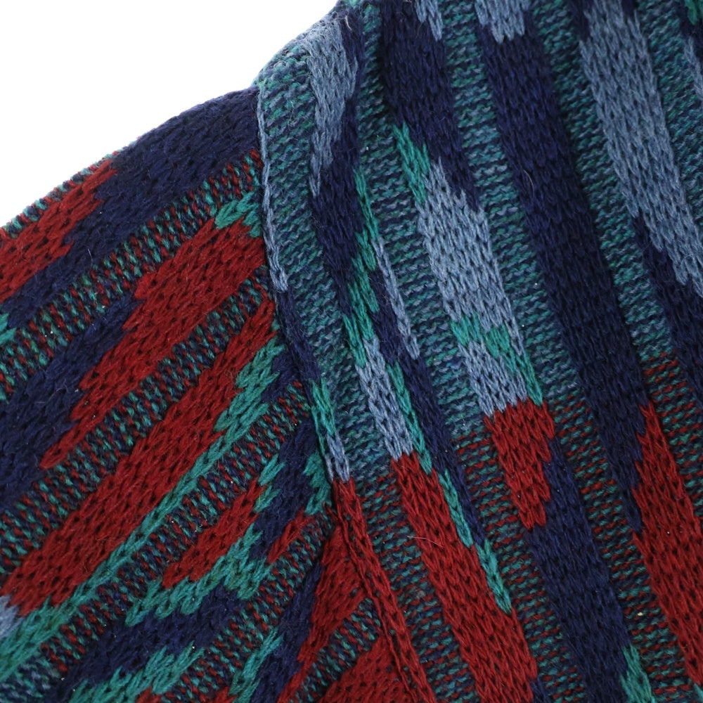 POLAR SKATE CO(ポーラー) PAUL KNIT SWEATER ポール 総柄 長袖クルーネック アクリルニットセーター マルチカラー