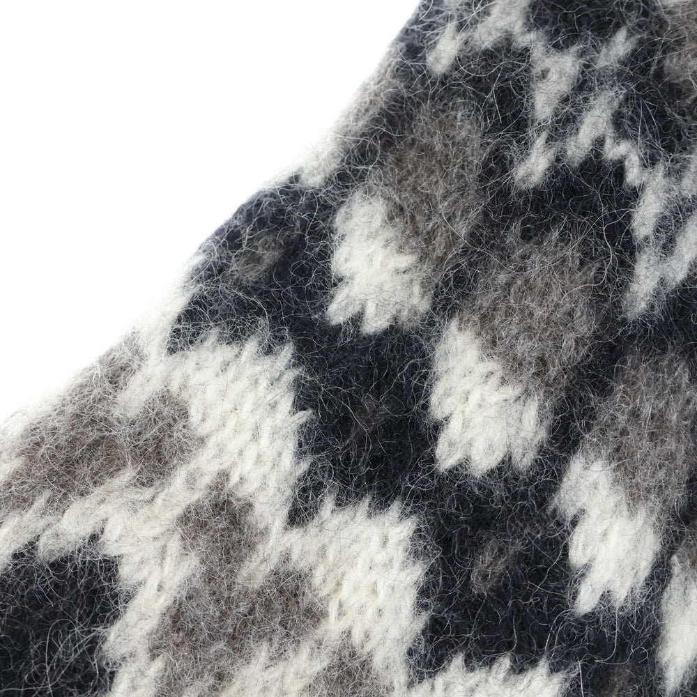 BATONER(バトナ―) 19AW MOHAIR NORDIC CREW NECK モヘヤ混 ノルディックウールニットセーター ブラック BN-19FM-046