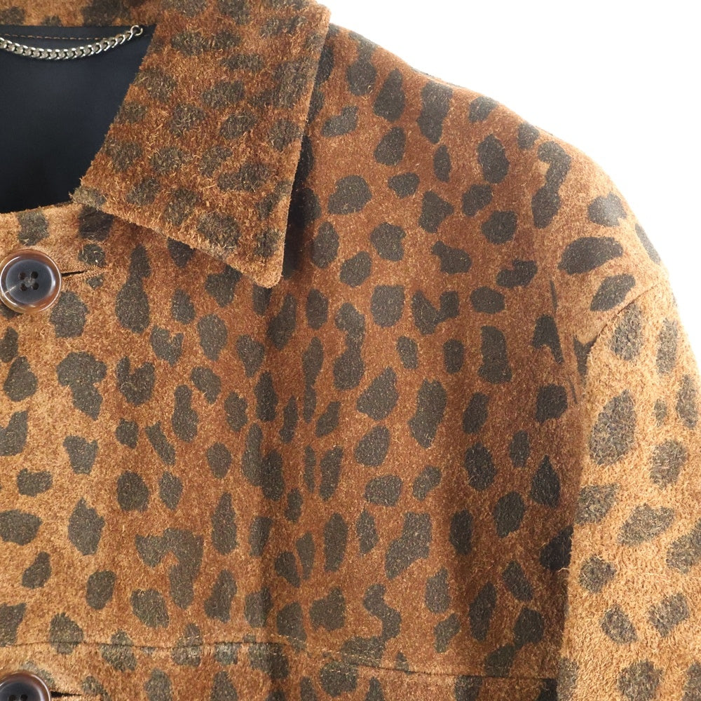WACKO MARIA(ワコマリア) 21SS SUEDE LEATHER COAT レオパード柄