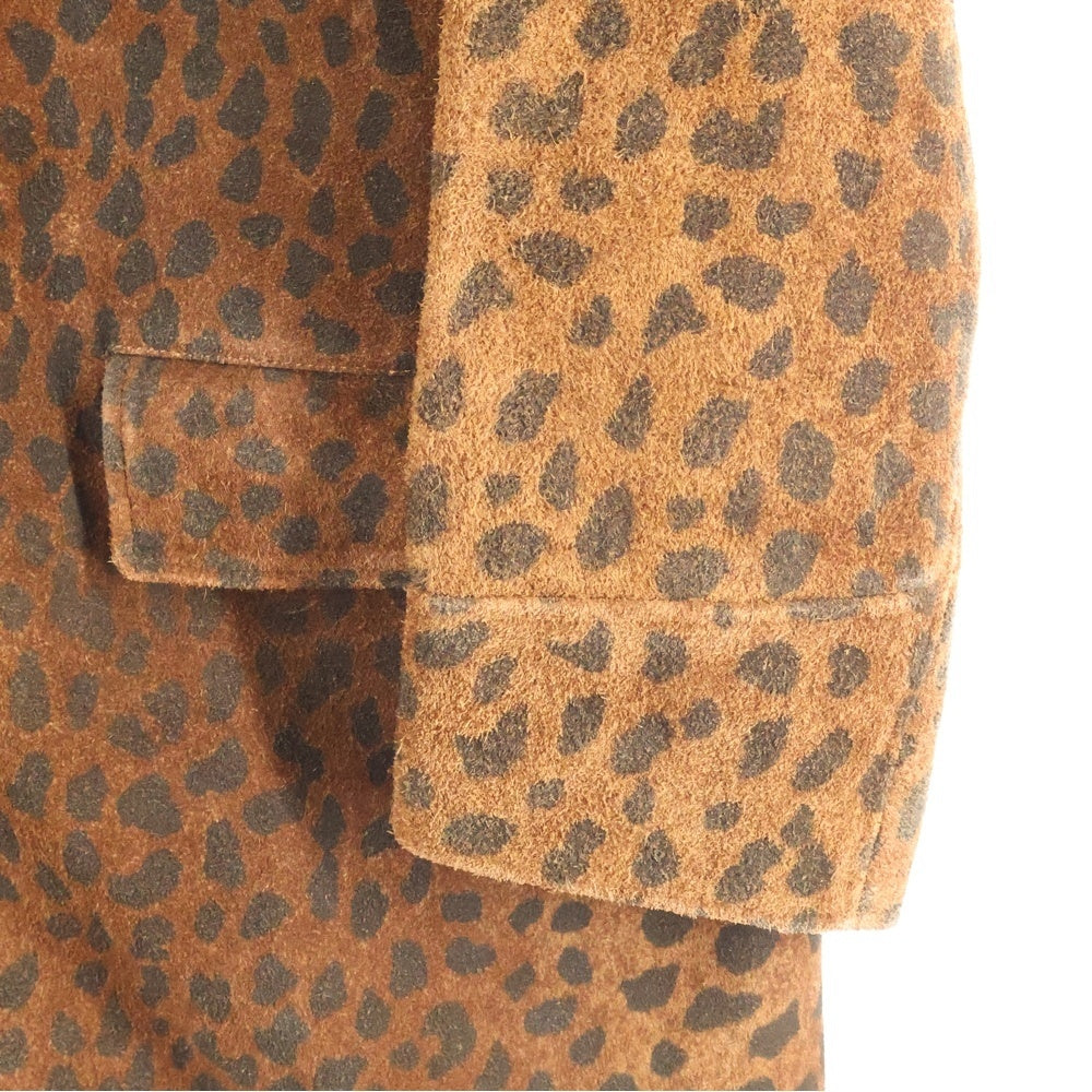 WACKO MARIA(ワコマリア) 21SS SUEDE LEATHER COAT レオパード柄 スウェードレザーコート ブラウン