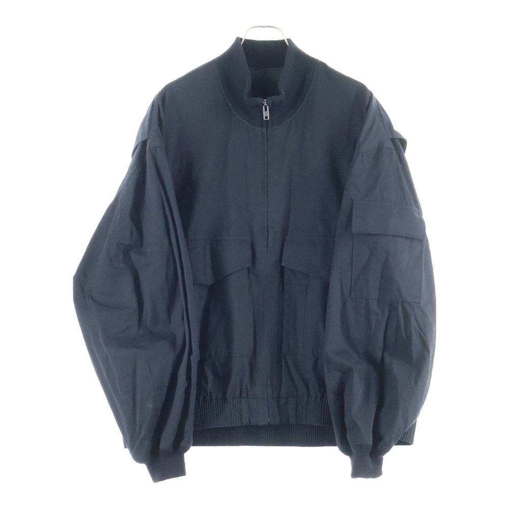 LAD MUSICIAN(ラッドミュージシャン) 21SS GABARDINE G-8 コットンギャバジン ジップアップフライトジャケット ブラック 2121-351