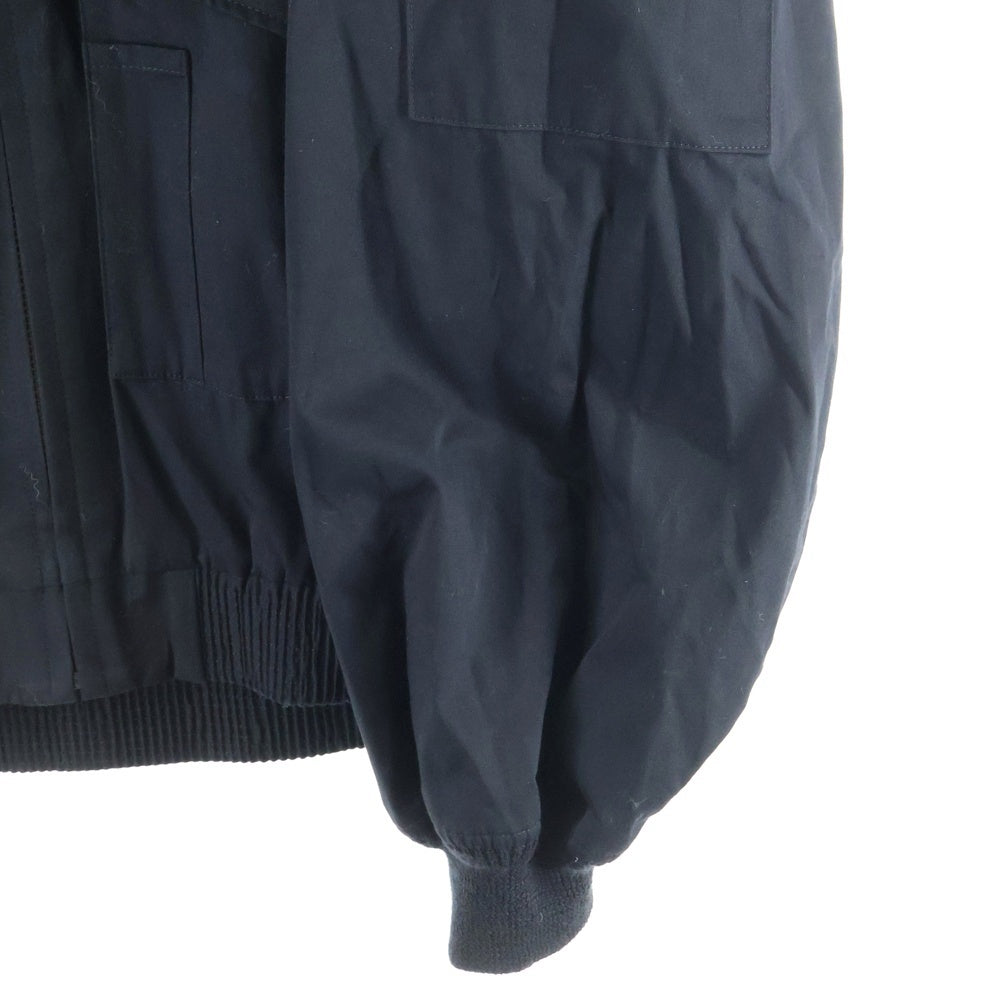 LAD MUSICIAN(ラッドミュージシャン) 21SS GABARDINE G-8 コットンギャバジン ジップアップフライトジャケット ブラック 2121-351