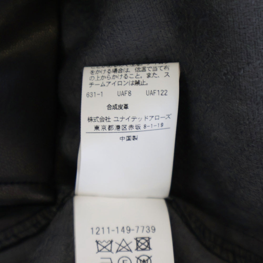 BEAUTY&YOUTH UNITED ARROWS(ビューティーアンドユースユナイテッドアローズ) 2POC フェイクレザー 長袖ビッグシルエットシャツ ブラック 1211-149-7739