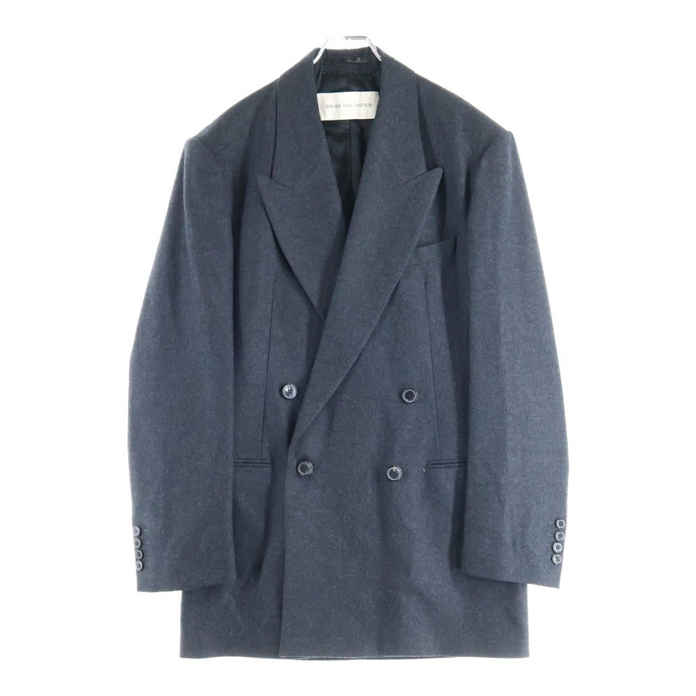 DRIES VAN NOTEN(ドリスヴァンノッテン) 23AW BLISS JACKET ブリス ウール ダブルブレスト テーラードジャケット チャコール 232-010407