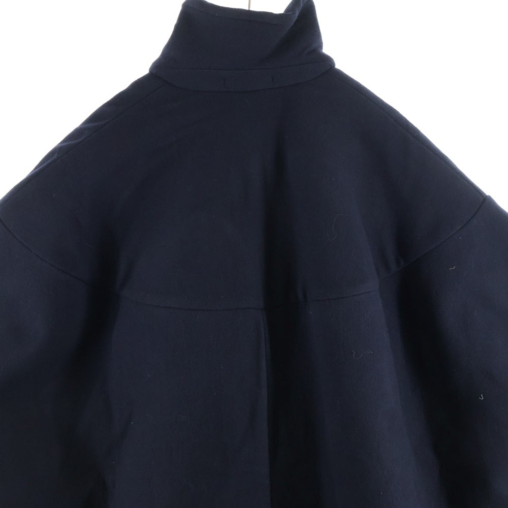 DRIES VAN NOTEN(ドリスヴァンノッテン) 24AW ROXANA COAT ロクサーナ 変形パターン ウールナイロン ダブルブレスト ジャンボコート ネイビー レディース 242-010210
