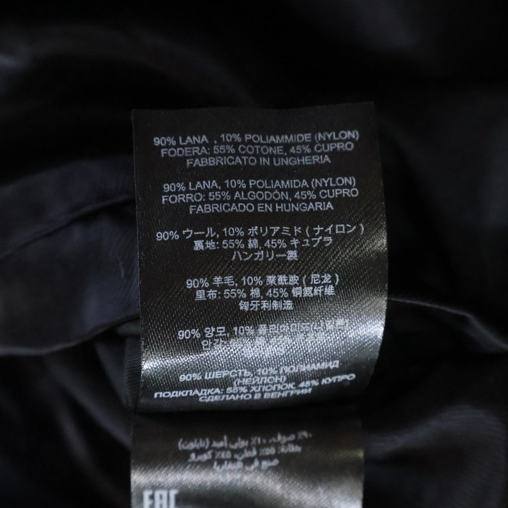 DRIES VAN NOTEN(ドリスヴァンノッテン) 24AW ROXANA COAT ロクサーナ 変形パターン ウールナイロン ダブルブレスト ジャンボコート ネイビー レディース 242-010210