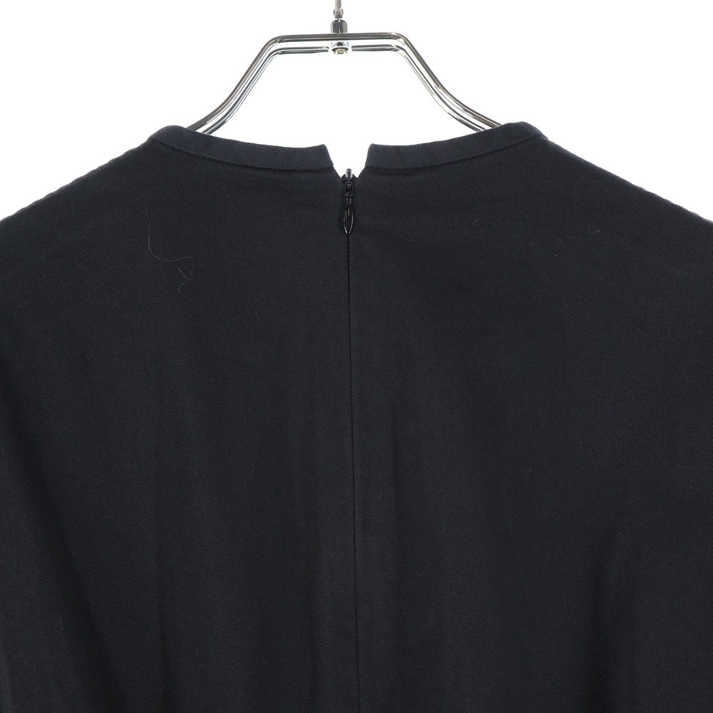 DRIES VAN NOTEN(ドリスヴァンノッテン) 23AW DOSANA GD DRESS トレンチデザイン コットンギャバ ドレス ブラック レディース 232-011010