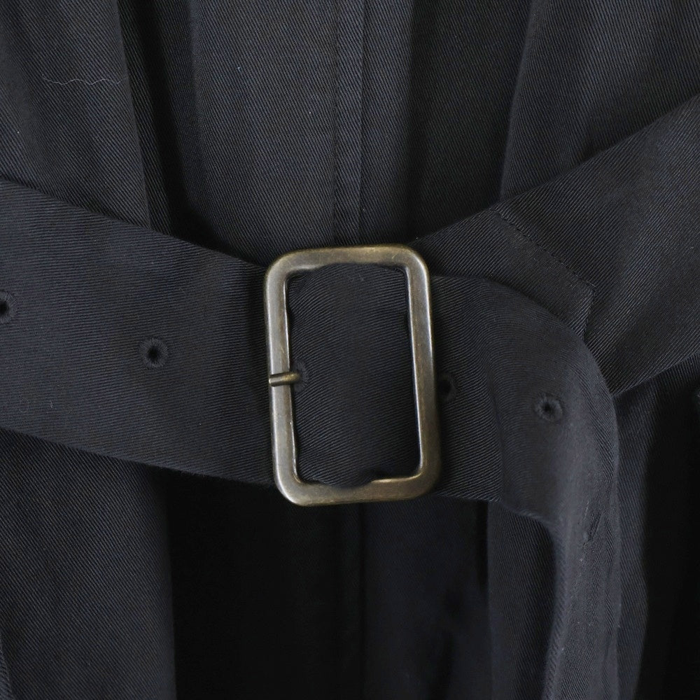 DRIES VAN NOTEN(ドリスヴァンノッテン) 23AW DOSANA GD DRESS トレンチデザイン コットンギャバ ドレス ブラック レディース 232-011010