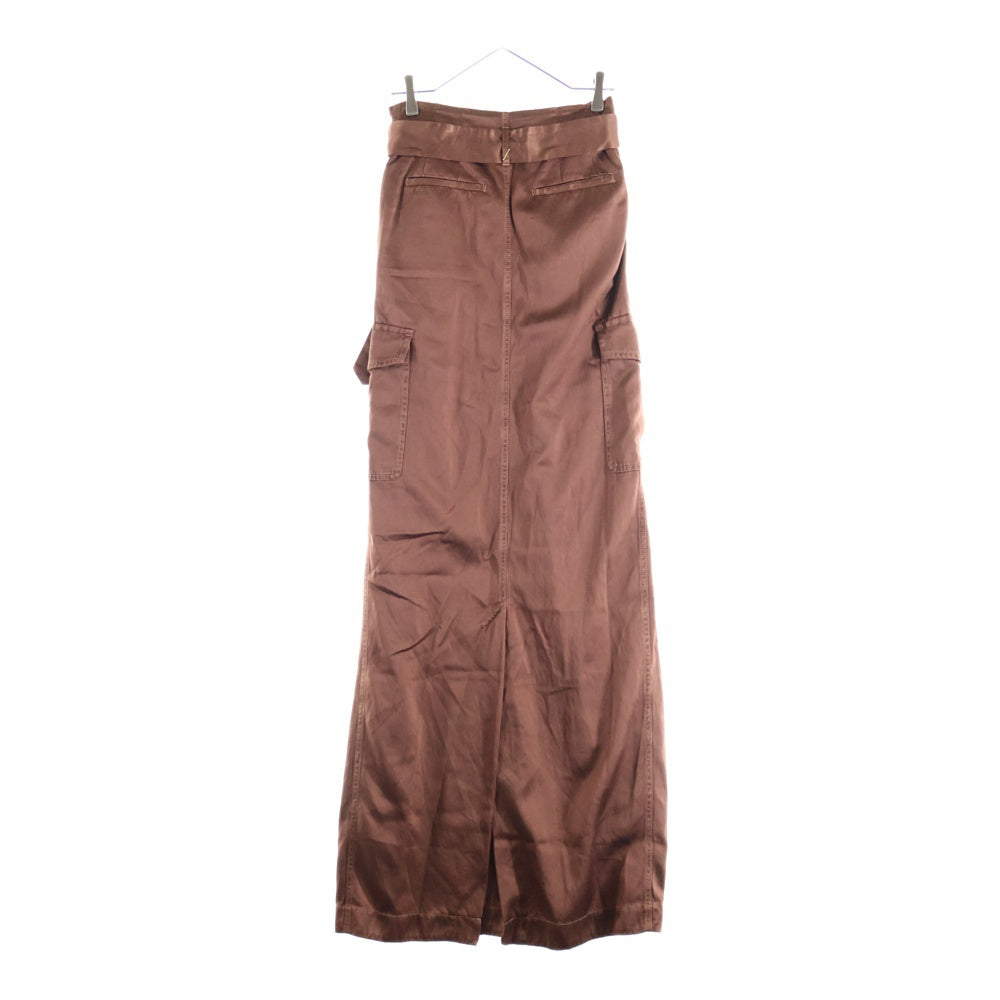 DRIES VAN NOTEN(ドリスヴァンノッテン) 23AW SAVANNAS BIS GD SKIRT サバンナ マルチポケット キュプラ ロングスカート ブラウン レディース 232-010832