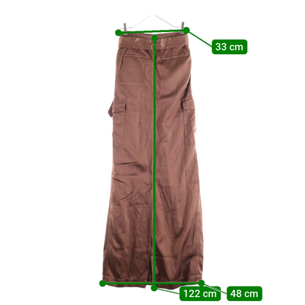 DRIES VAN NOTEN(ドリスヴァンノッテン) 23AW SAVANNAS BIS GD SKIRT サバンナ マルチポケット キュプラ ロングスカート ブラウン レディース 232-010832