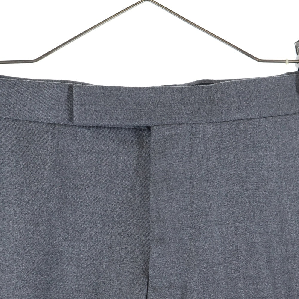 THOM BROWNE(トムブラウン) TWILL LOW RISE TROUSER ウールピケ スーチング スリムローライズ ノータック トラウザーパンツ グレー MTC159A-00626