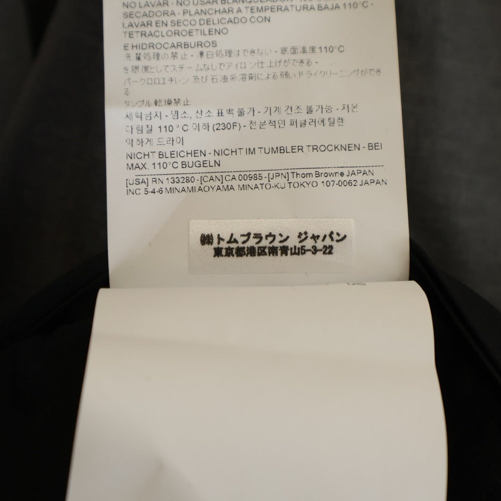 THOM BROWNE(トムブラウン) TWILL LOW RISE TROUSER ウールピケ スーチング スリムローライズ ノータック トラウザーパンツ グレー MTC159A-00626