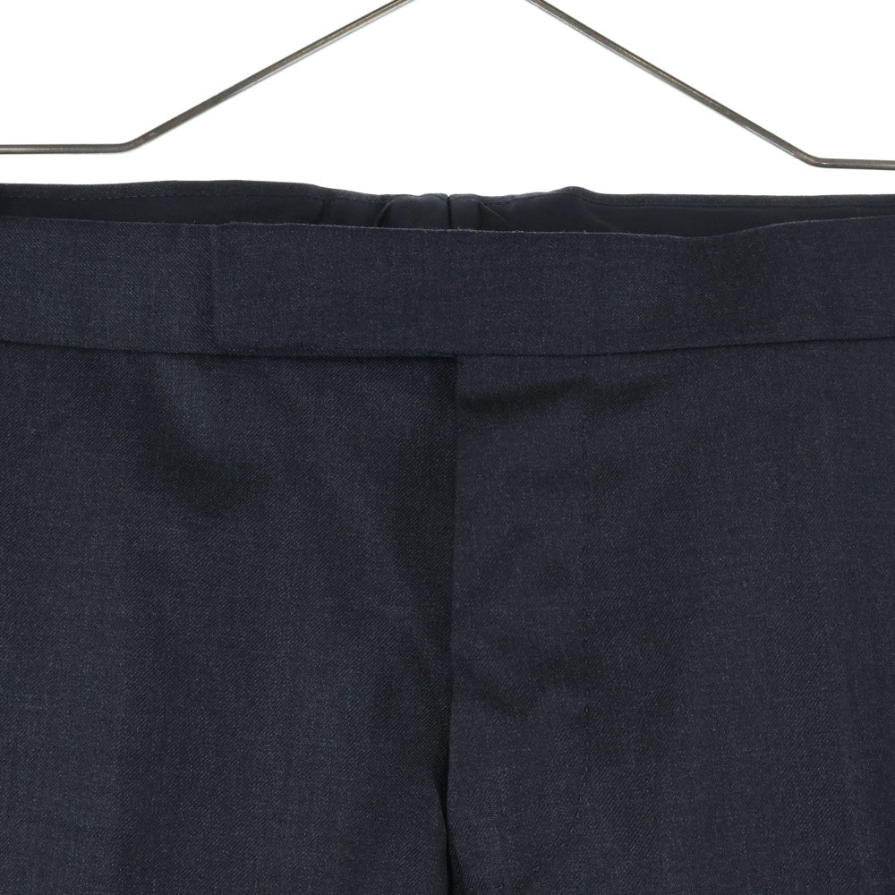 THOM BROWNE(トムブラウン) TWILL LOW RISE TROUSER ウールピケ スーチング スリムローライズ ノータック トラウザーパンツ チャコール MTC159A-00626