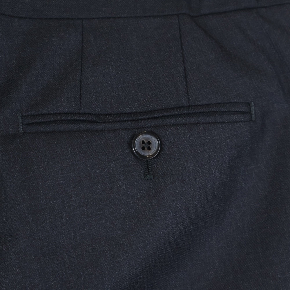 THOM BROWNE(トムブラウン) TWILL LOW RISE TROUSER ウールピケ スーチング スリムローライズ ノータック トラウザーパンツ チャコール MTC159A-00626