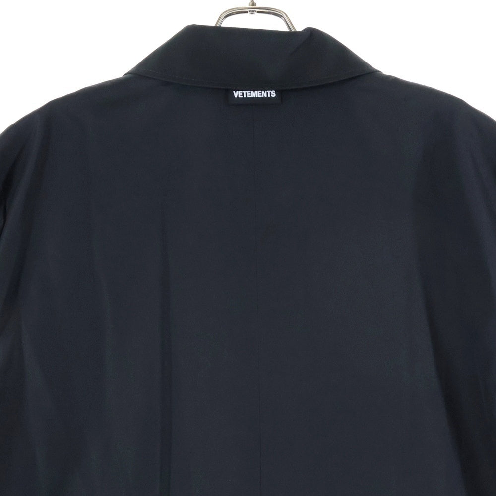 VETEMENTS(ヴェトモン) 22AW Label Car Coat レーベル カー トレンチコート ブラック UE52CO250B