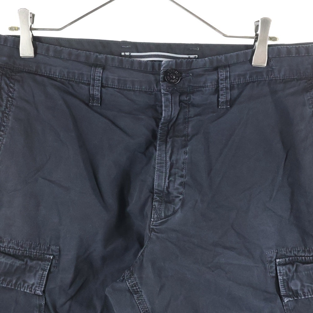 STONE ISLAND(ストーンアイランド) BERMUDA CARGO SHORTS バミューダ マルチポケット ジップアップ カーゴショーツ ハーフパンツ ブラック 6815LS2WA