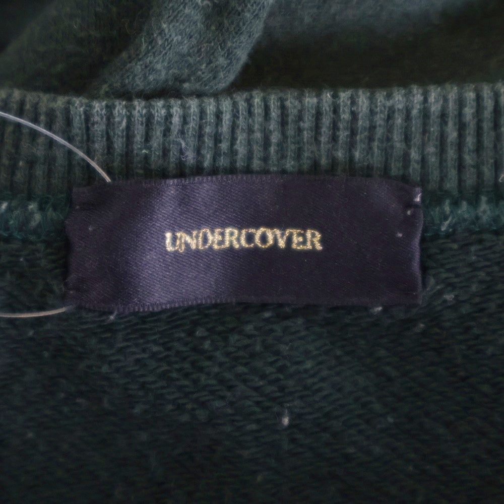 UNDERCOVER(アンダーカバー) 15AW CHAOS HURTS カオス ハーツ プリント クルーネック プルオーバー スウェット トレーナー グリーン UCP1892-1