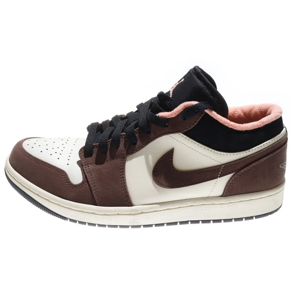 NIKE(ナイキ) AIR JORDAN 1 LOW SE LT CHOCOLATE エアジョーダン1 SE ライトチョコレート ローカットスニーカー ブラウン/ピンク US9/27cm DC6991-200