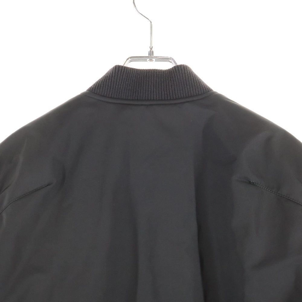 nano universe(ナノユニバース) ポリエステル ジップアップジャケット ブルゾン ブラック GF54BZ1017SK