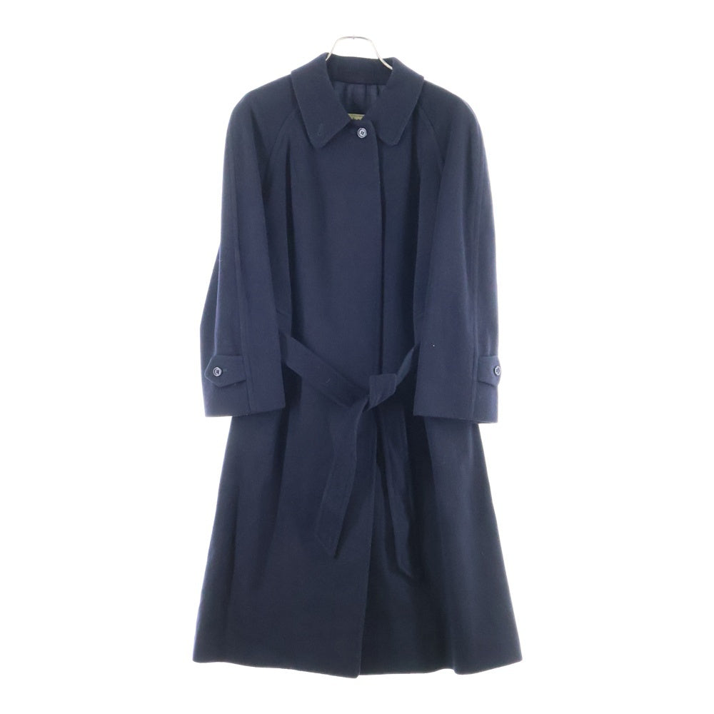 BURBERRY(バーバリー) 90S カシミア ステンカラーコート ネイビー レディース
