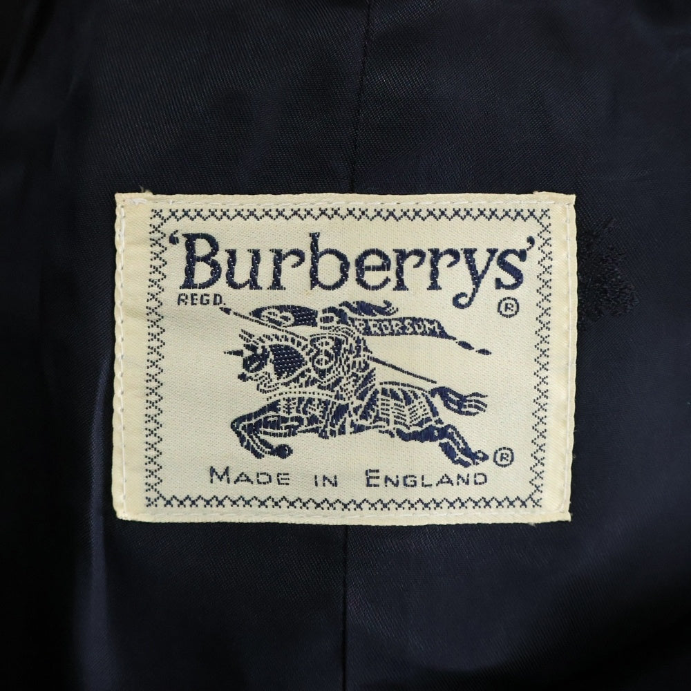 BURBERRY(バーバリー) 90S カシミア ステンカラーコート ネイビー レディース