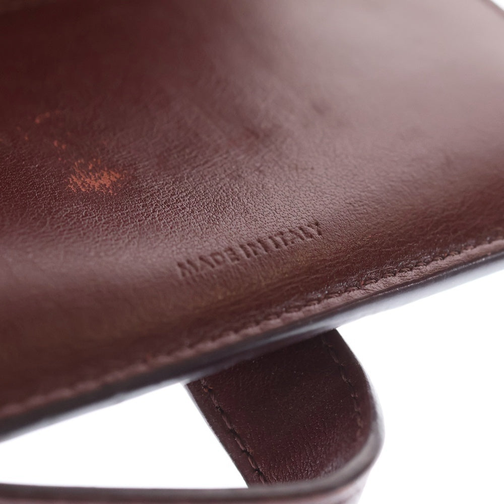 CELINE(セリーヌ) ミディアム ストラップ レザー ウォレット ボルドー