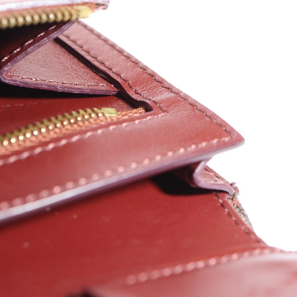 CELINE(セリーヌ) ミディアム ストラップ レザー ウォレット ボルドー