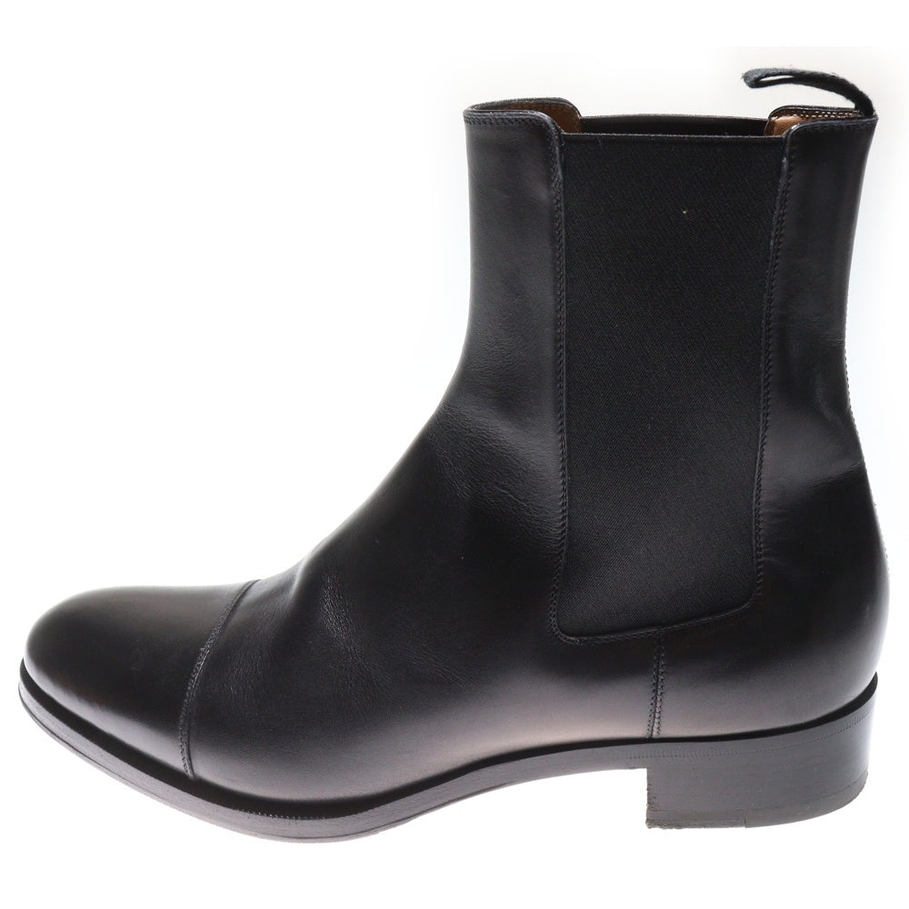 CHRISTIAN LOUBOUTIN(クリスチャンルブタン) ラウンドトゥ サイドゴア ハイカット レザーブーツ ブラック