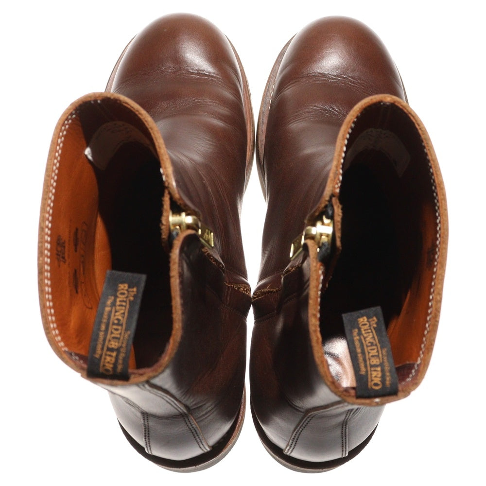 ROLLING DUB TRIO(ローリングダブトリオ) CASPER キャスパー サイドジップ レザーブーツ ブラウン