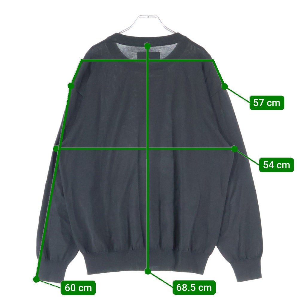 WACKO MARIA(ワコマリア) 25SS COTTON KNIT SWEATER コットンニットセーター チャコール 25SSE-WMK-KN01