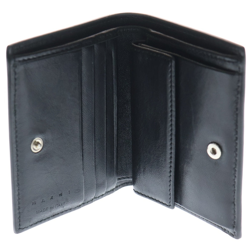 MARNI(マルニ) ロゴ刺繍入り 2つ折り財布 ブラック MARNI PFMOW02Q06 P6533