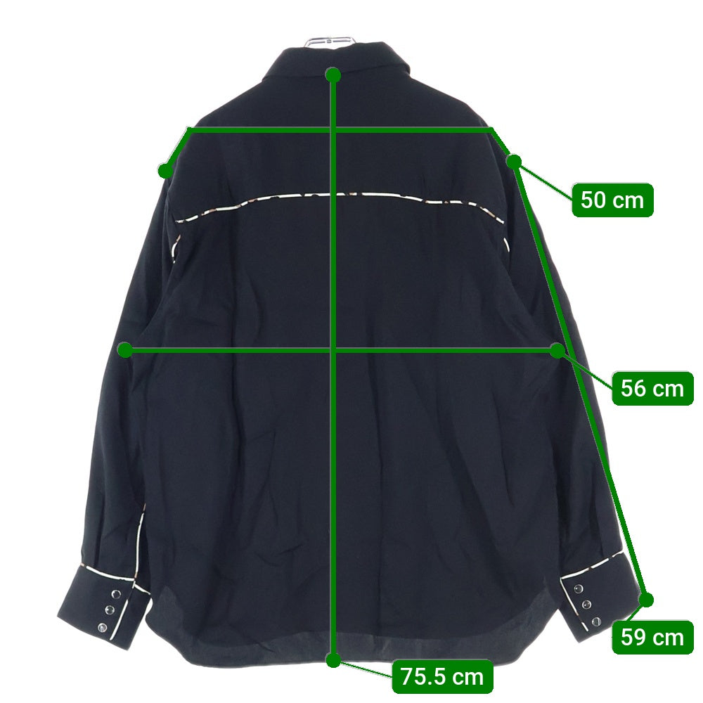 WACKO MARIA(ワコマリア) 24AW WESTERN SHIRT ウエスタンシャツ ブラック 24FW-WMS-WS01