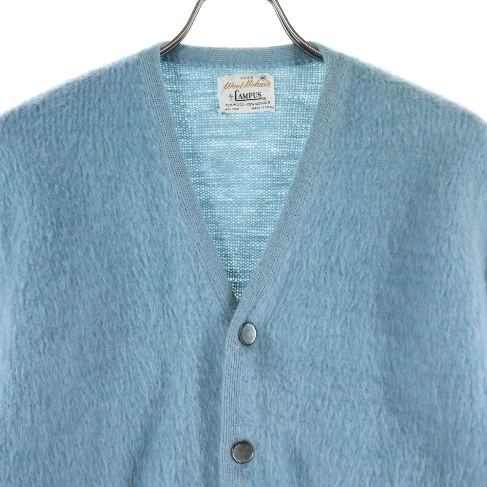 VINTAGE(ヴィンテージ) 60S VINTAGE CAMPUS ヴィンテージ USA製 キャンパス モヘアニットカーディガン ライトブルー