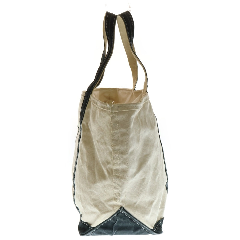 L.L.Bean(エルエルビーン) 80-90S VINTAGE BOATAND TOTE ヴィンテージ コットンキャンバス トートバッグ アイボリー/ブラック
