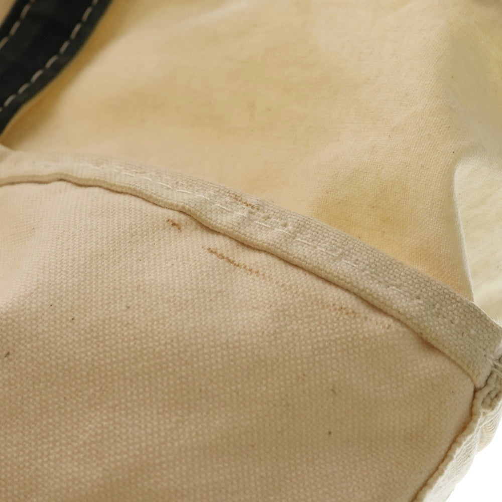 L.L.Bean(エルエルビーン) 80-90S VINTAGE BOATAND TOTE ヴィンテージ コットンキャンバス トートバッグ アイボリー/ブラック