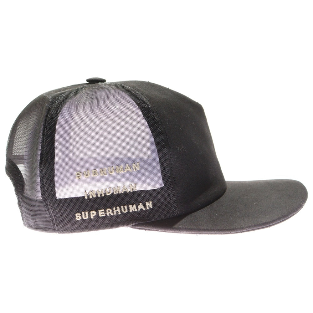 DRKSHDW(ダークシャドウ) 18SS サイド刺繍 コットン 5パネル メッシュキャップ 帽子 ブラック DU18S3465