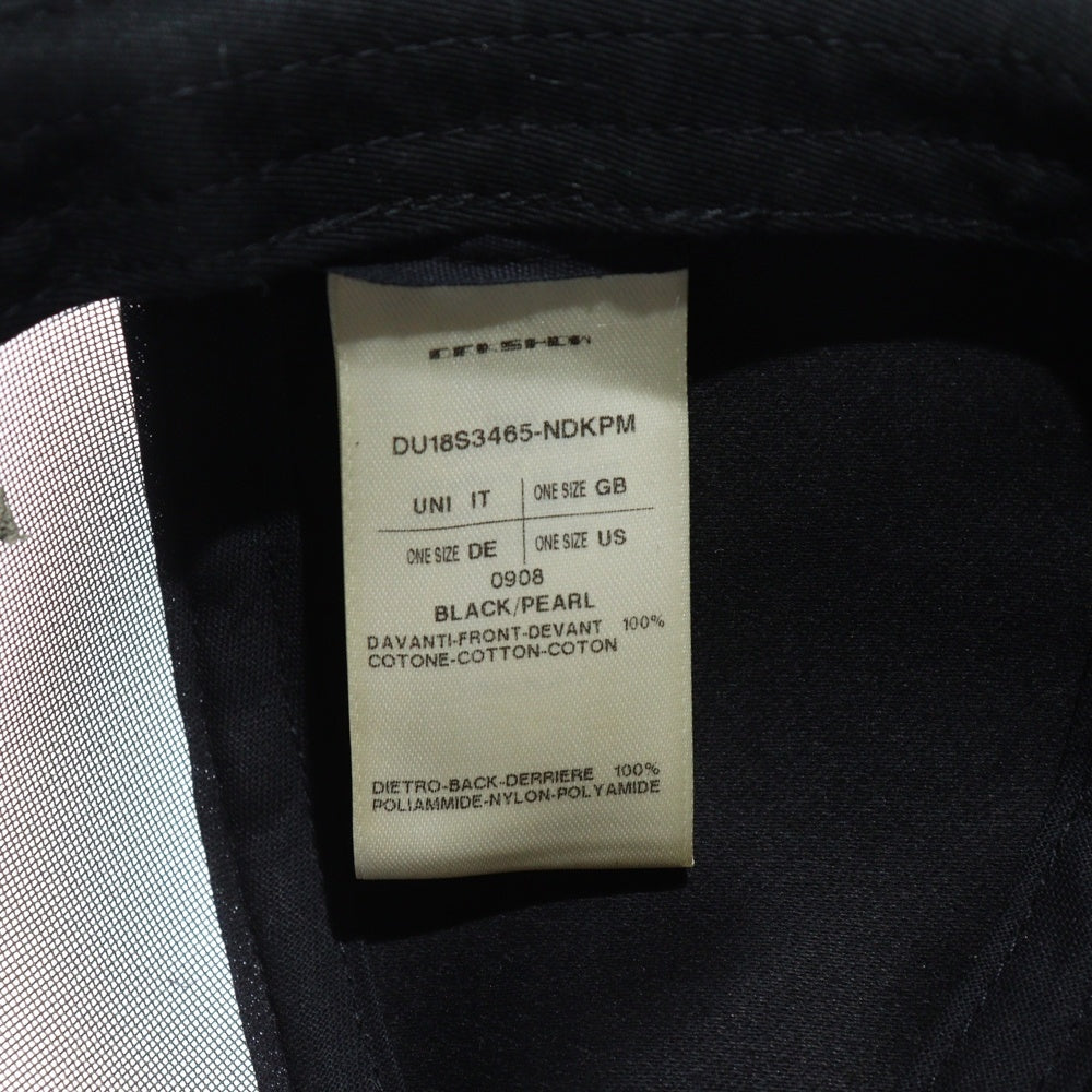 DRKSHDW(ダークシャドウ) 18SS サイド刺繍 コットン 5パネル メッシュキャップ 帽子 ブラック DU18S3465