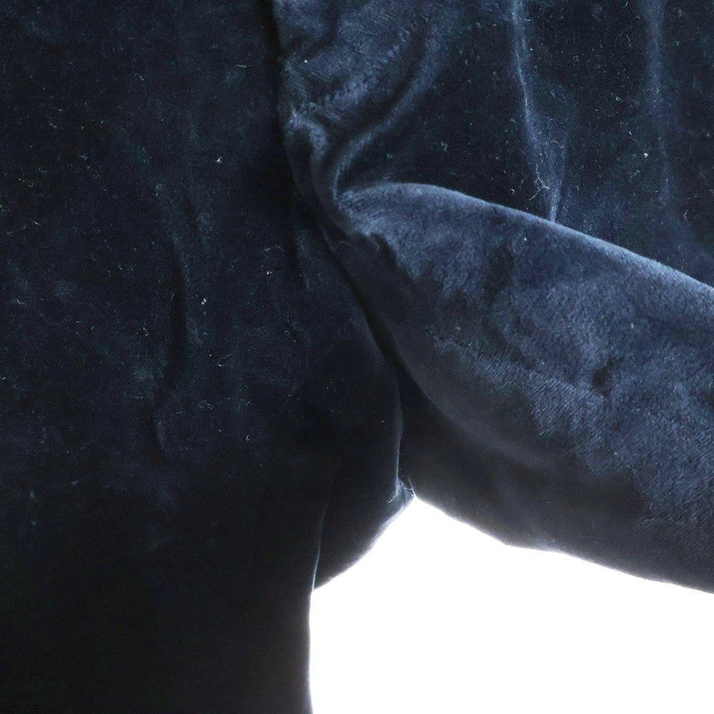 DRIES VAN NOTEN(ドリスヴァンノッテン) コットンベッチン ジップフライ スラックスパンツ ネイビー