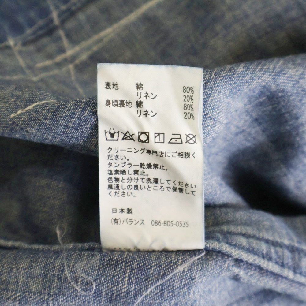 anachronorm(アナクローム) DUAL DENIM REMAKED FULLZIP PARKA AN340-R デュアルデニム リメイクド フルジップパーカー インディゴ