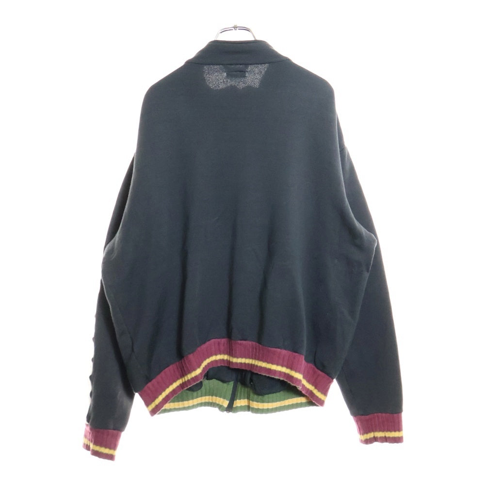 KAPITAL(キャピタル) レーヨン 裏毛 スカジャージ スウェットブルゾン ブラック EK-606