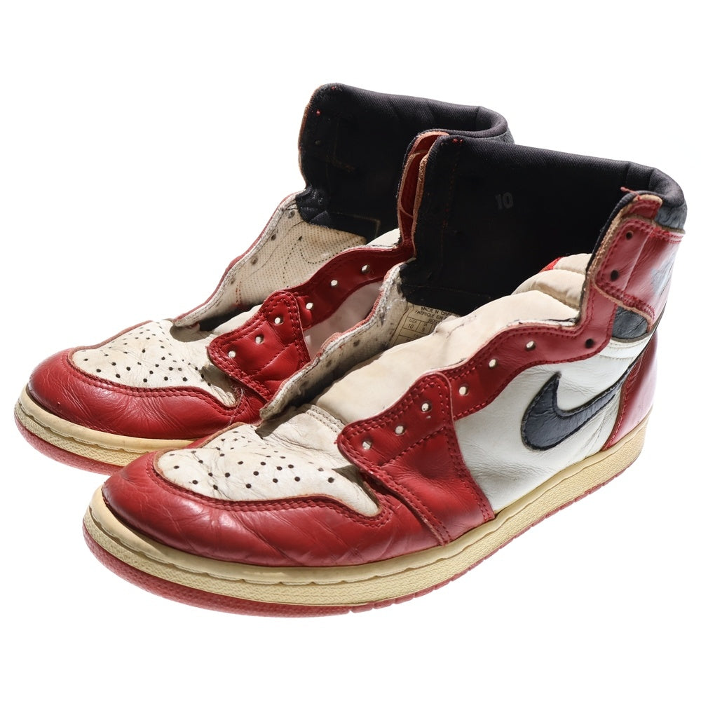 NIKE(ナイキ) 【観賞用 1994年製】 AIR JORDAN 1 RETRO HIGH CHICAGO エアジョーダン1 レトロ シカゴ ハイカットスニーカー レッド/ホワイト/ブラック US10/28cm 130207-101