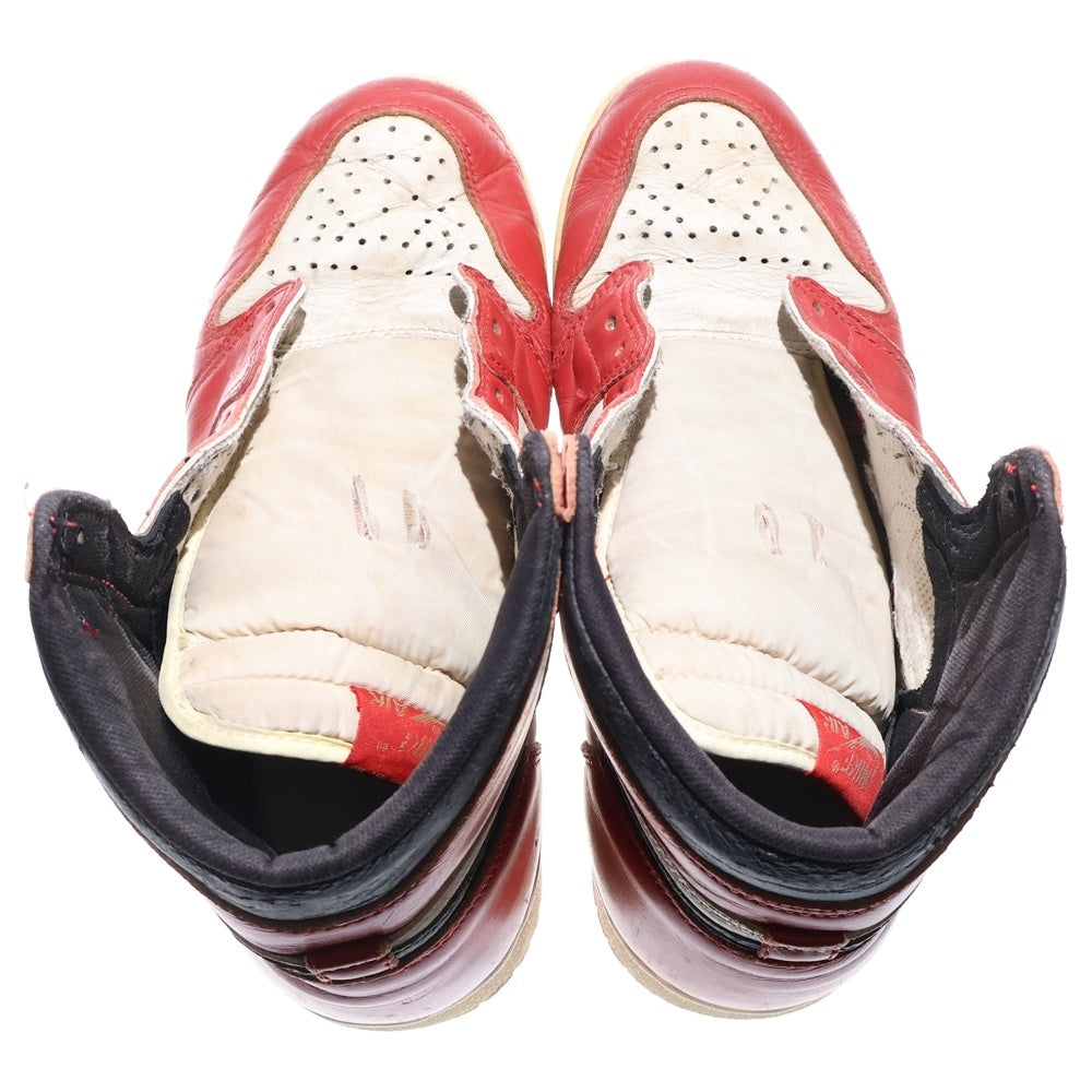 NIKE(ナイキ) 【観賞用 1994年製】 AIR JORDAN 1 RETRO HIGH CHICAGO エアジョーダン1 レトロ シカゴ ハイカットスニーカー レッド/ホワイト/ブラック US10/28cm 130207-101